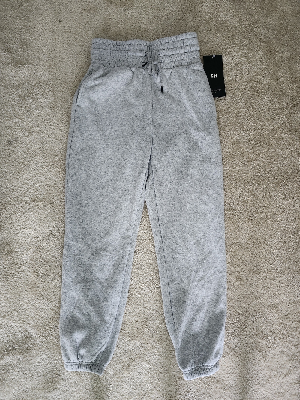 Women's Grey Drawstring Jogger Sweatpants -